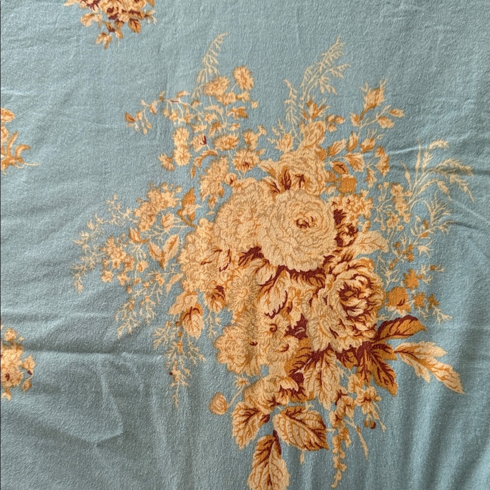 L.L. Bean Sky Blue and Tan Duvet Cover - Picture 2 of 4